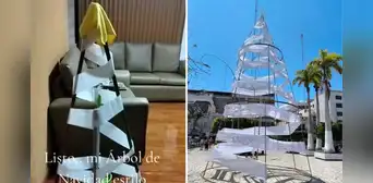 Joven replica en casa árbol navideño 'estilo Chiclayo' con escobas y papel higiénico, y redes estallan: "Invirtió S/20.000" Joven replica en casa árbol navideño 'estilo Chiclayo' con escobas y papel higiénico, y redes estallan: "Invirtió S/20.000"