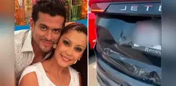 Karla Tarazona y Christian Domínguez sufren accidente vehicular y muestran cómo quedó su camioneta: “Nos chocaron” Karla Tarazona y Christian Domínguez sufren accidente vehicular y muestran cómo quedó su camioneta: “Nos chocaron”