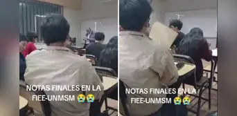 Profesor de la UNMSM revela notas finales de sus alumnos y redes se sorprenden al ver que todo el salón jaló: "Verano con fe"