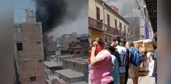 Reportan fuerte incendio en almacén de La Victoria: comerciantes lanzaron mercadería para evitar pérdidas