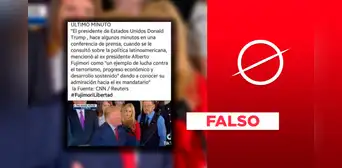 Es falso que Donald Trump hablara de Alberto Fujimori como ejemplo político en Latinoamérica: la imagen fue manipulada