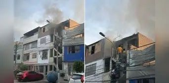 Reportan fuerte incendio en vivienda que funcionaba como carpintería en San Martín de Porres Reportan fuerte incendio en vivienda que funcionaba como carpintería en San Martín de Porres