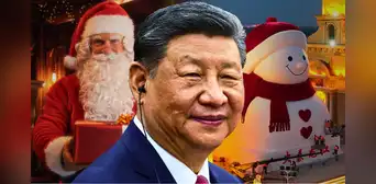 China supera a EE. UU. y construye la megaobra navideña de nieve más grande del mundo hecha con 3.000 metros cúbicos de capa blanca China supera a EE. UU. y construye la megaobra navideña de nieve más grande del mundo hecha con 3.000 metros cúbicos de capa blanca