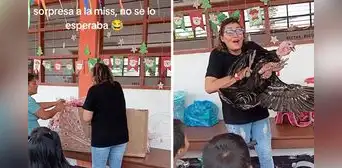 Padres peruanos sorprenden a maestra de inicial con inesperado regalo: “Pensó que era una TV”