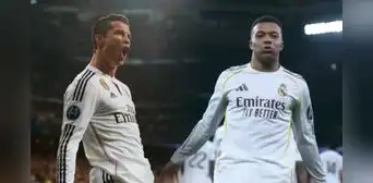 Kylian Mbappé igualó el récord de Cristiano Ronaldo: marcó gol de penal y celebró con el 'Siuuu' Kylian Mbappé igualó el récord de Cristiano Ronaldo: marcó gol de penal y celebró con el 'Siuuu'
