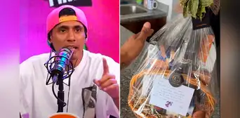 Canal de Jefferson Farfán entrega canasta a Gerardo Pe' y sorprende con su tamaño: "Por fin, una canastita"