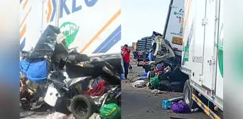 Múltiple choque en la Panamericana Norte deja cinco fallecidos: miniván con pasajeros quedó aplastada Múltiple choque en la Panamericana Norte deja cinco fallecidos: miniván con pasajeros quedó aplastada
