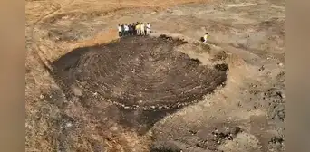 Arqueólogos no se explican como un misterioso laberinto circular de hace 2.000 años de origen romano fue hallado en India