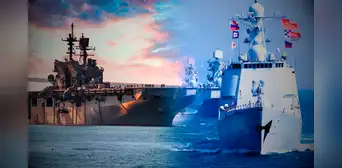 El país que construyó una enorme 'flota dorada' de buques de guerra para superar a China y mantener el poder en los mares