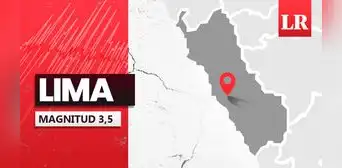 Temblor de magnitud 3,5 se sintió en Lima hoy, según IGP