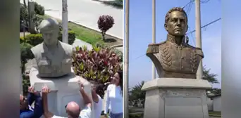 Comunidad venezolana retira estatua de Hugo Chávez en Perú y coloca busto de Simón Bolivar en Chincha Comunidad venezolana retira estatua de Hugo Chávez en Perú y coloca busto de Simón Bolivar en Chincha