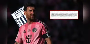 Inter Miami resalta título de Alianza Lima previo a la 'Noche Blanquiazul 2026': "Ostenta una copa internacional en su palmarés" Inter Miami resalta título de Alianza Lima previo a la 'Noche Blanquiazul 2026': "Ostenta una copa internacional en su palmarés"