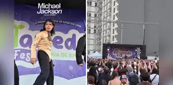 Concierto gratuito de Gabriela Villanueva, imitadora de Michael Jackson de 'Yo soy', terminó en desorden y largas filas Concierto gratuito de Gabriela Villanueva, imitadora de Michael Jackson de 'Yo soy', terminó en desorden y largas filas