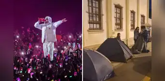 Usuaria capta a fans de Bad Bunny acampando 10 días antes de su concierto en el Estadio Nacional y redes estallan: "¿No tienen nada que hacer?"