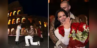 Jota Benz le propuso matrimonio a Angie Arizaga durante un romántico viaje en Roma: "Mil veces sí"