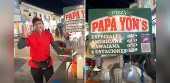 Emprendedor en Cusco se vuelve viral con su puesto de pizzas ‘Papa Yon’s’ y en redes reaccionan: “Lleva leche condensada” Emprendedor en Cusco se vuelve viral con su puesto de pizzas ‘Papa Yon’s’ y en redes reaccionan: “Lleva leche condensada”