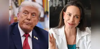 Trump anuncia que recibirá a Machado la próxima semana y se muestra dispuesto a recibir el Nobel de la Paz