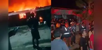 Fuerte incendio en asentamiento humano consume viviendas y deja a 4 familias en la calle en Tumbes