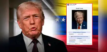 Trump se autodeclara "presidente interino de Venezuela" al publicar una imagen manipulada de su perfil de Wikipedia Trump se autodeclara "presidente interino de Venezuela" al publicar una imagen manipulada de su perfil de Wikipedia