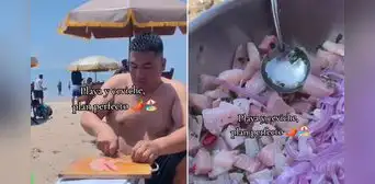 Familia peruana preparó ceviche en playa Agua Dulce y desata divertidas reacciones: “Ni los Gonzáles se atrevieron a tanto" Familia peruana preparó ceviche en playa Agua Dulce y desata divertidas reacciones: “Ni los Gonzáles se atrevieron a tanto"