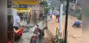 Lluvia torrencial en Tarapoto provoca inundaciones en calles, comercios y principales vías de la ciudad Lluvia torrencial en Tarapoto provoca inundaciones en calles, comercios y principales vías de la ciudad