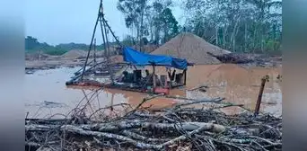 Destruyen 24 máquinas utilizadas para la minería ilegal en área natural protegida de Madre de Dios