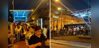 Caos en el Metropolitano por demoras en llegada de buses e interminables colas de pasajeros: "Más 45 minutos esperando"