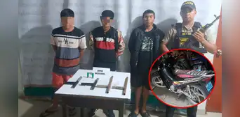 Iquitos: caen dos menores y un joven con armas de fuego artesanales Iquitos: caen dos menores y un joven con armas de fuego artesanales
