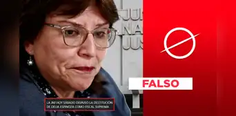 Es falso que la JNJ haya destituido a Delia Espinoza como fiscal suprema mediante una resolución: se trata de un informe que recomienda su destitución