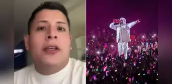 Joven gritó que extrañaba a su ex en pleno concierto de Bad Bunny y su novia le terminó: "No me perdonó, era una broma"