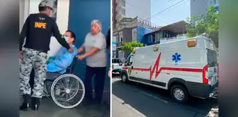 Martín Vizcarra es trasladado en silla de ruedas a clínica de Jesús María para intervención quirúrgica