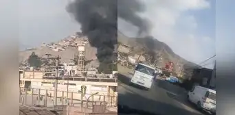Incendio cerca al penal de Lurigancho: ocho unidades de bomberos atienden la emergencia Incendio cerca al penal de Lurigancho: ocho unidades de bomberos atienden la emergencia