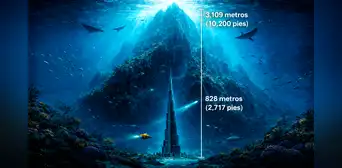 Científicos descubren una gigantesca montaña submarina que supera 4 veces la altura del rascacielos más alto de la Tierra: casi 2.300 metros más