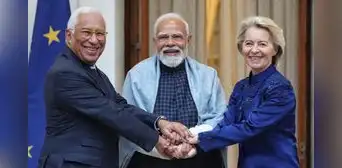 La UE e India firman histórico acuerdo tras 20 años de negociaciones para contrarrestar a China y la guerra arancelaria de EE. UU. La UE e India firman histórico acuerdo tras 20 años de negociaciones para contrarrestar a China y la guerra arancelaria de EE. UU.
