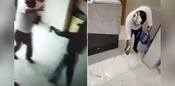 Mujer ataca con pintura e insulta a conserjes de edificio en Surco por no abrirle la puerta Mujer ataca con pintura e insulta a conserjes de edificio en Surco por no abrirle la puerta