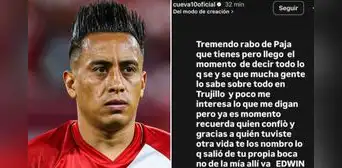 Christian Cueva publica potente mensaje donde menciona a exfutbolistas: "Llegó el momento de decir todo lo que sé" Christian Cueva publica potente mensaje donde menciona a exfutbolistas: "Llegó el momento de decir todo lo que sé"