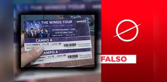 Son falsas las imágenes que circulan de las supuestas entradas físicas del concierto de BTS en Perú Son falsas las imágenes que circulan de las supuestas entradas físicas del concierto de BTS en Perú