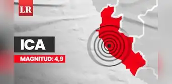 Temblor en Ica: sismo de magnitud 4,9 remeció Nasca, según IGP Temblor en Ica: sismo de magnitud 4,9 remeció Nasca, según IGP