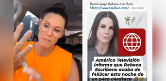 Rebeca Escribens se pronuncia tras difundirse falsa noticia de su muerte paro cardíaco: “Solo ando de parranda” Rebeca Escribens se pronuncia tras difundirse falsa noticia de su muerte paro cardíaco: “Solo ando de parranda”