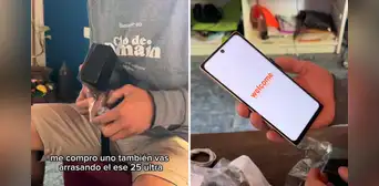 Joven compra un Samsung Galaxy X25 Ultra de 256 GB por Temu y su reacción al encenderlo desata risas: "Mira la fluidez"