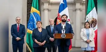 Boric confirma inscripción de Michelle Bachelet para dirigir la ONU, mientras Kast evita expresar una postura Boric confirma inscripción de Michelle Bachelet para dirigir la ONU, mientras Kast evita expresar una postura
