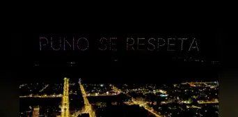 “Puno se respeta”: el mensaje que proyectaron drones en la celebración de la Virgen de la Candelaria “Puno se respeta”: el mensaje que proyectaron drones en la celebración de la Virgen de la Candelaria