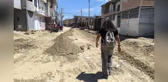 1500 familias son afectadas por lento avance en obra de pistas y veredas en Piura