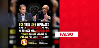 Es falsa la información difundida en redes sobre el número de empleados, ejecución del presupuesto y labor del BCRP