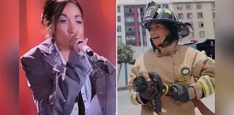 Cantante María Becerra se luce como bombera voluntaria en Perú tras concierto de Corazón Serrano: "En la próxima emergencia te rescato yo"