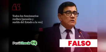 El candidato José Williams asegura que todos los funcionarios públicos pueden recibir doble ingreso del Estado, pero esto no es cierto El candidato José Williams asegura que todos los funcionarios públicos pueden recibir doble ingreso del Estado, pero esto no es cierto