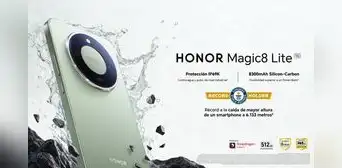 HONOR Magic8 Lite llega al Perú: resistencia con récord Guinness y una batería diseñada para durar días HONOR Magic8 Lite llega al Perú: resistencia con récord Guinness y una batería diseñada para durar días