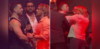 Nicola Porcella quiso besar en broma a exfutbolista mexicano Aldo de Nigris y este casi lo agrede en careo del Ring Royal Fight