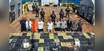 Bukele revela que El Salvador interceptó un buque con la bandera de Tanzania e incautó 6,6 toneladas de cocaína Bukele revela que El Salvador interceptó un buque con la bandera de Tanzania e incautó 6,6 toneladas de cocaína