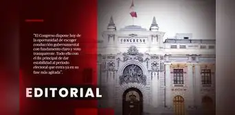 Congreso no debe Prolongar más la inestabilidad